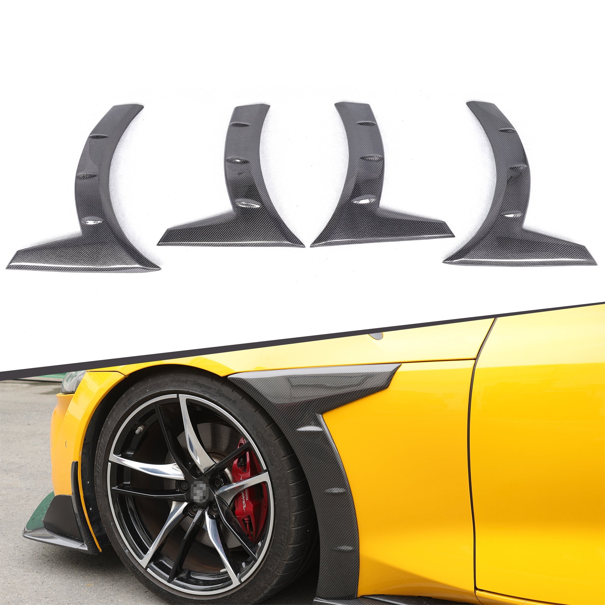 Carbon Fiber Front Fender Trim - Toyota Supra MK5