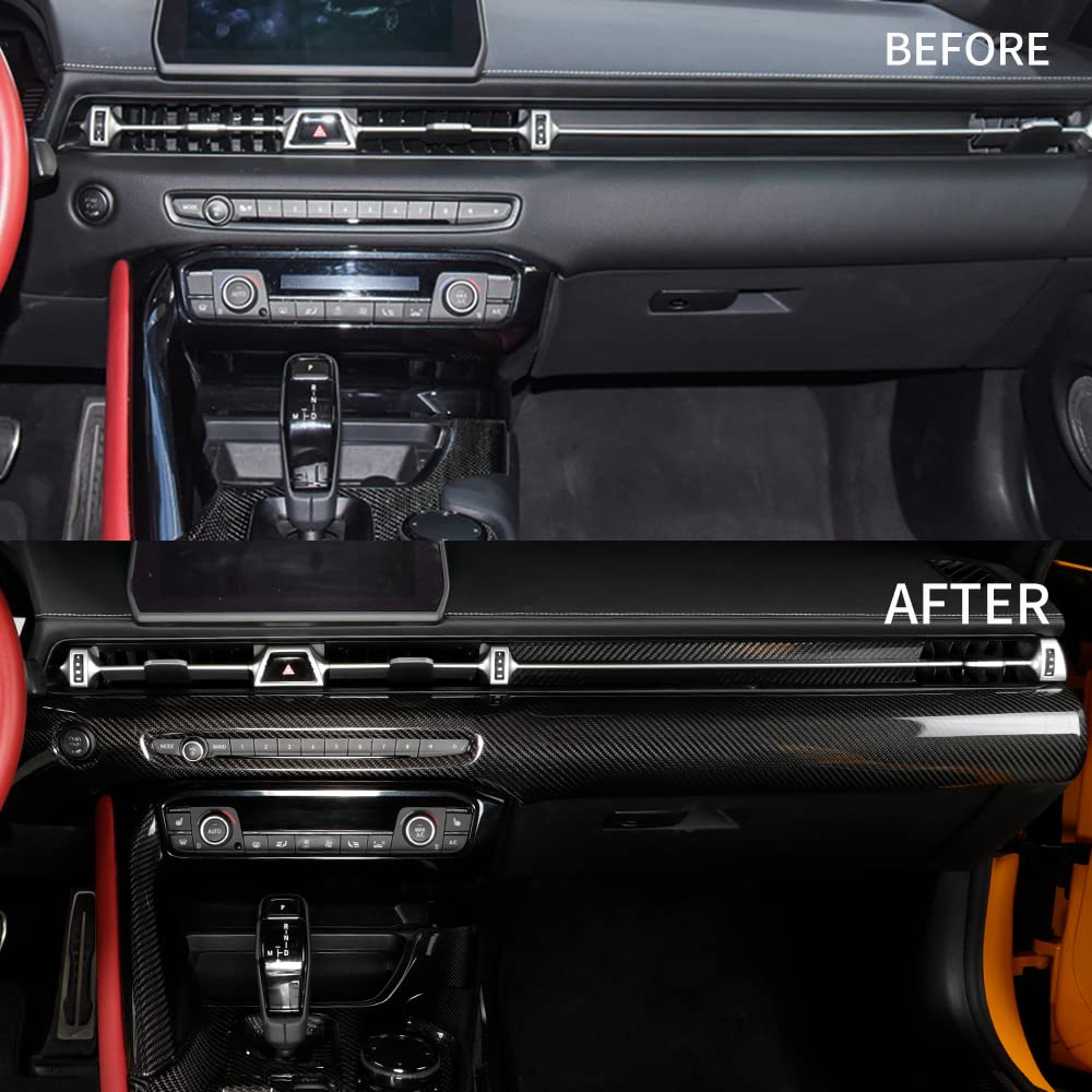 Carbon Fiber Dashboard Long Trims - Toyota Supra MK5