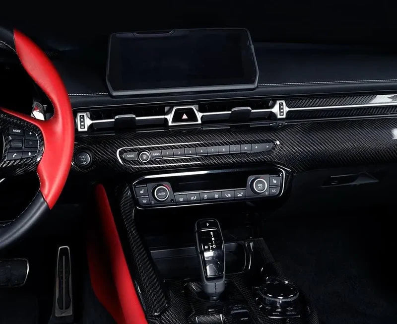 Carbon Fiber Dashboard Long Trims - Toyota Supra MK5