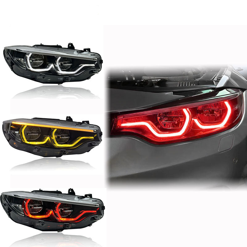 Ikon Style LCI Headlights - BMW F80 M3 | F82 M4 | F32/F33/F36 4 Series-Revion Motorsports