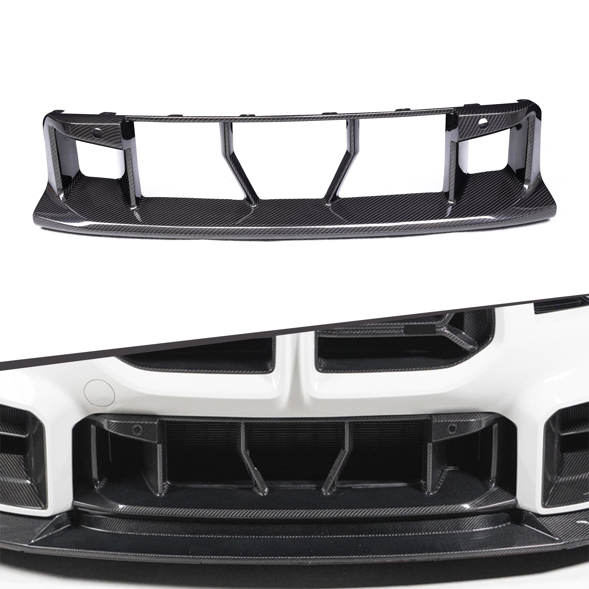 MP Style Dry Carbon Fiber Front Lower Grille Frame - BMW G87 M2